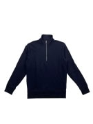 VINTAGE WRANGLER felpa con mezza zip blu scuro da uomo M
