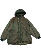 VINTAGE HOODED PARKA JACKET IRIDESCENT GREEN