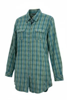 WOOLRICH PLAID SHIRT CLASSIC BLUE WOMENS PRE OWNED M