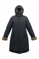 WOOLRICH Μπουφάν Parka Vintage Γούνα Μαύρο Γυναικείο L