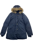 WOOLRICH Μπουφάν Parka Vintage Γούνα Μπλε Γυναικείο S
