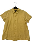 WOOLRICH camicia a maniche corte ocra da donna M usato