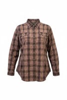 WOOLRICH PLAID SHIRT RUSTIC PURPLE WOMEN PRE OWNED L