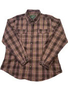 WOOLRICH PLAID SHIRT RUSTIC PURPLE WOMEN PRE OWNED L
