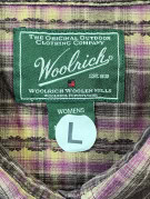 WOOLRICH PLAID SHIRT RUSTIC PURPLE WOMEN PRE OWNED L