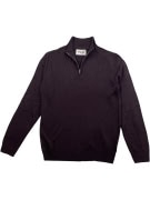 Wrangler Maglione lavorato a maglia da uomo marrone con zip a 1/4 XL