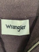 Wrangler Maglione lavorato a maglia da uomo marrone con zip a 1/4 XL