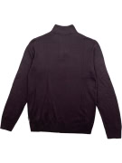 Wrangler Maglione lavorato a maglia da uomo marrone con zip a 1/4 XL