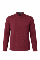 WRANGLER HALF ZIP SWEATSHIRT MINIMAL BORDEAUX MENS PRE OWNED M