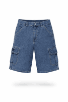WRANGLER JEANS CARGO SHORTS WASHED BLUE MEN PRE OWNED XS