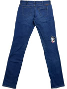 Wrangler Jeans Pantaloni in denim casual con patch Mickey blu unisex S