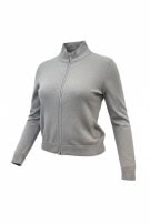WRANGLER CARDIGAN IN MAGLIA CON ZIP MINIMAL GRIGIO DONNA PRE OWNED L