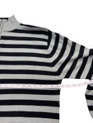 WRANGLER ΠΛΕΚΤΟ HALF ZIP ΡΙΓΕ ΓΚΡΙ ΜΑΥΡΟ ΑΝΤΡΙΚΟ PRE OWNED XL