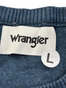 WRANGLER KNIT SWEATER MINIMAL BLUE MEN PRE OWNED L