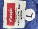WRANGLER DENIM SHIRT CLASSIC BLUE MENS PRE OWNED L