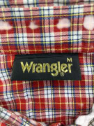Wrangler Plaid Shirt Casual Logo Multicolor (Red) Men’s M