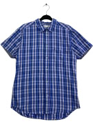 WRANGLER ΠΟΥΚΑΜΙΣΟ ΚΟΝΤΟΜΑΝΙΚΟ CASUAL ΚΑΡΩ ΜΠΛΕ/ΛΕΥΚΟ ΑΝΔΡΙΚΟ L