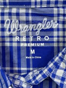 WRANGLER CAMICIA RETRO BLU DA UOMO M usata