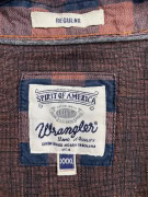 WRANGLER ΠΟΥΚΑΜΙΣΟ VINTAGE STYLE ΛΟΓΟΤΥΠΟ ΚΑΡΟ ΚΑΦΕ/ΜΠΛΕ ΑΝΔΡΙΚΟ XXXL