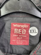 WRANGLER RED MEN'S WORKWEAR SHIRT WITH DOUBLE POCKETS GREY XXL