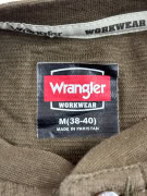 WRANGLER WORKWEAR HENLEY LOGO LONG SLEEVE BROWN UNISEX M