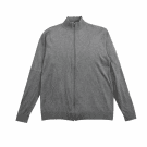 Wrangler Ζακέτα Πλεκτή Casual Φερμουάρ Γκρι Ανδρικό 3XL