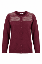WRANGLER KNITTED CARDIGAN BOHO BORDEAUX WOMENS PRE OWNED M
