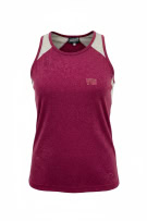 YOUNG WAVE Canotta vintage con piccolo logo bordeaux (melange) da donna S