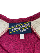 YOUNG WAVE Canotta vintage con piccolo logo bordeaux (melange) da donna S