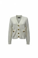 YVES SAINT LAURENT ΠΛΕΚΤΗ ΖΑΚΕΤΑ CLASSIC OFF WHITE  PRE OWNED XS