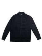 Ζακέτα Πλεκτή με Φερμουάρ Ribbed Μαύρη Ανδρική L
